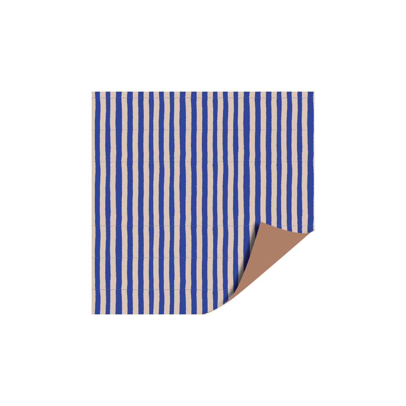 Toonbankrol 30cm 100m Stripe blauw/beige