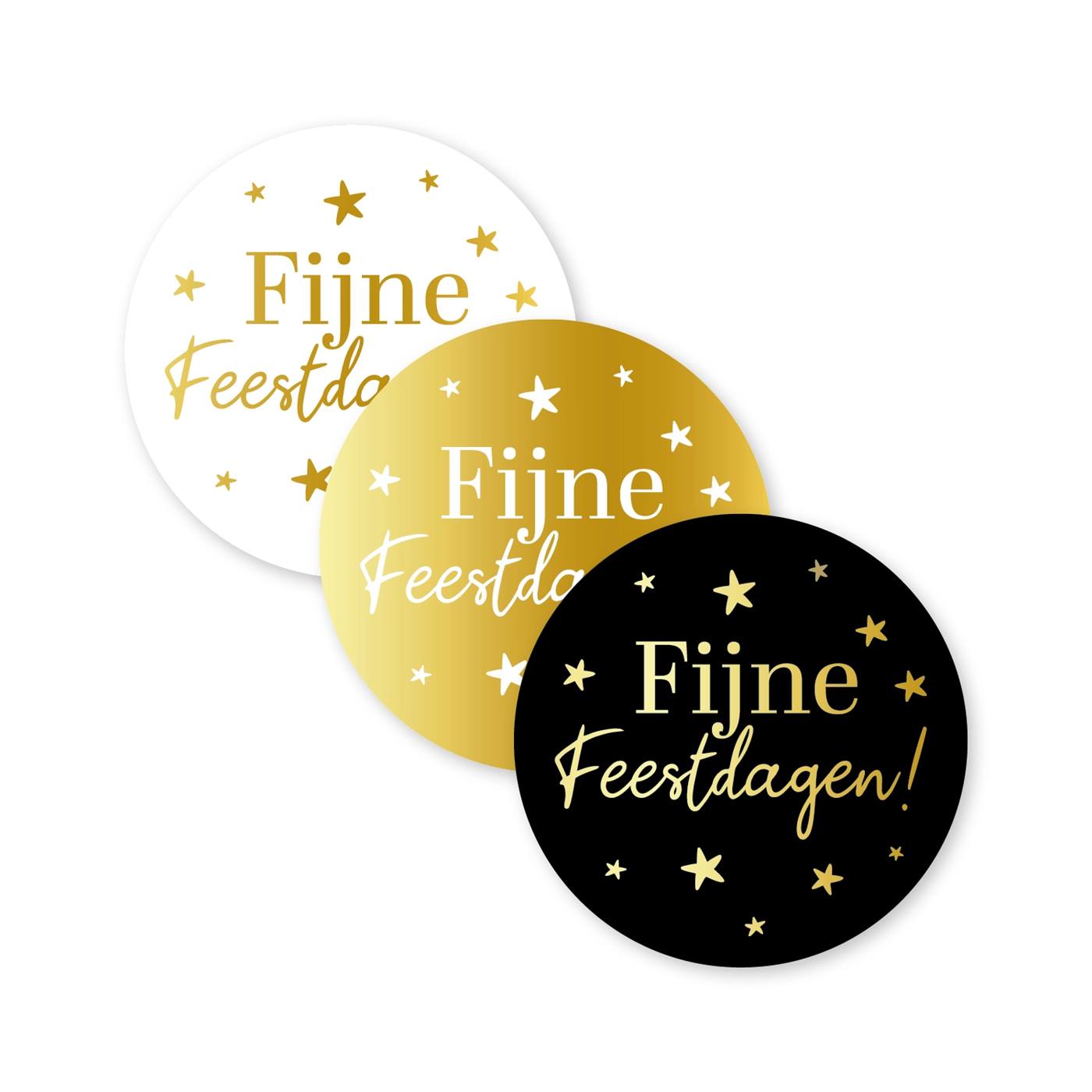 Cadeaustickers Fijne Feestdagen 250stuks