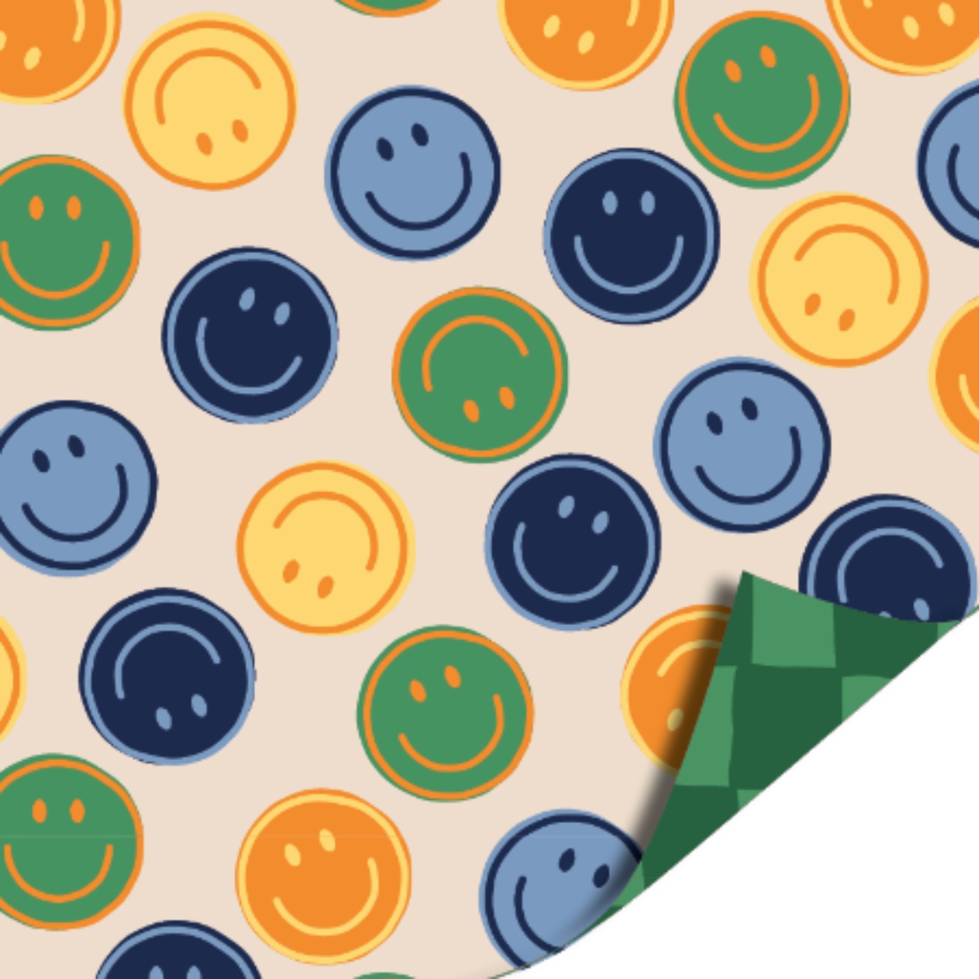 Toonbankrol 50cm 100m - Smiley/groen