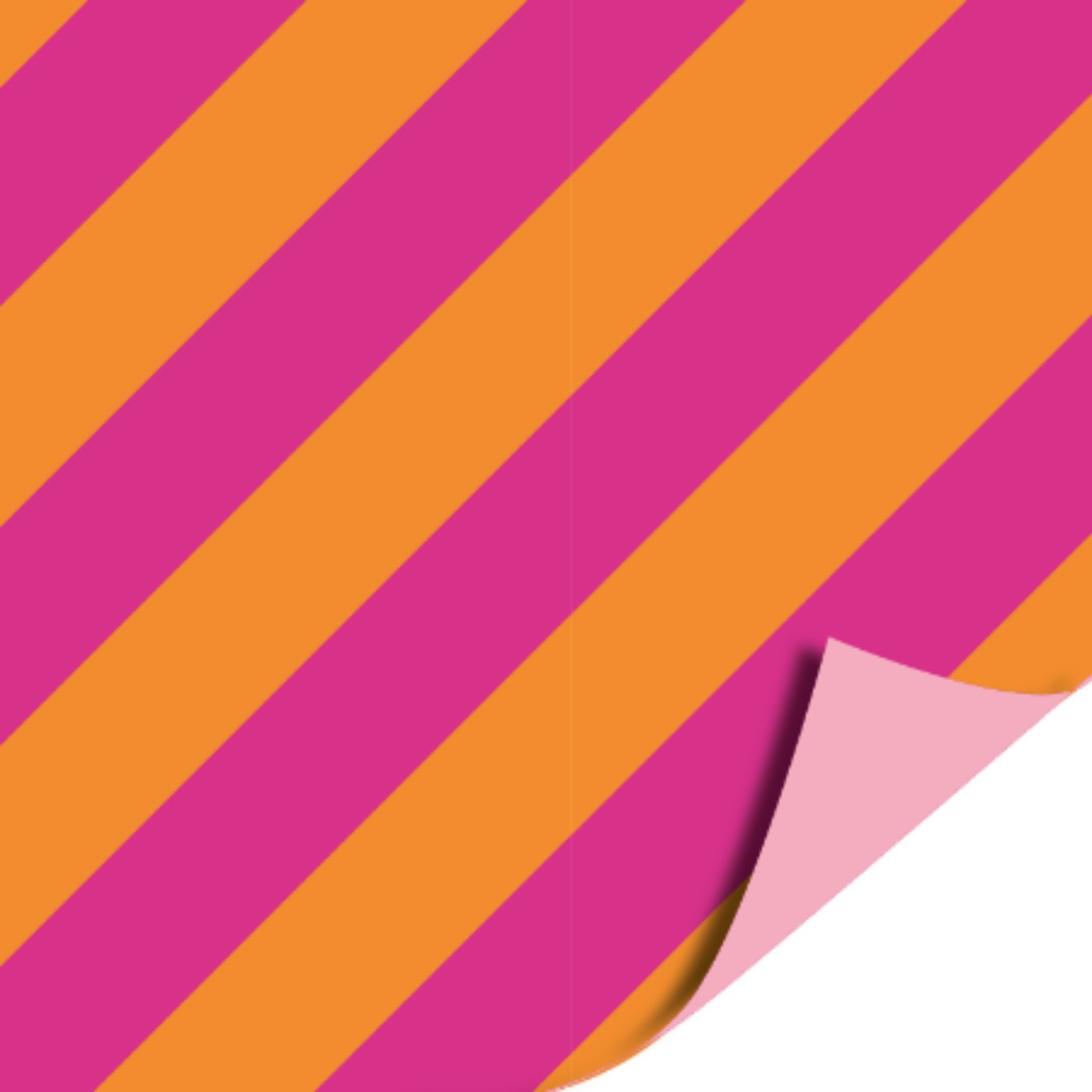 Toonbankrol 30cm 100m streep oranje/roze
