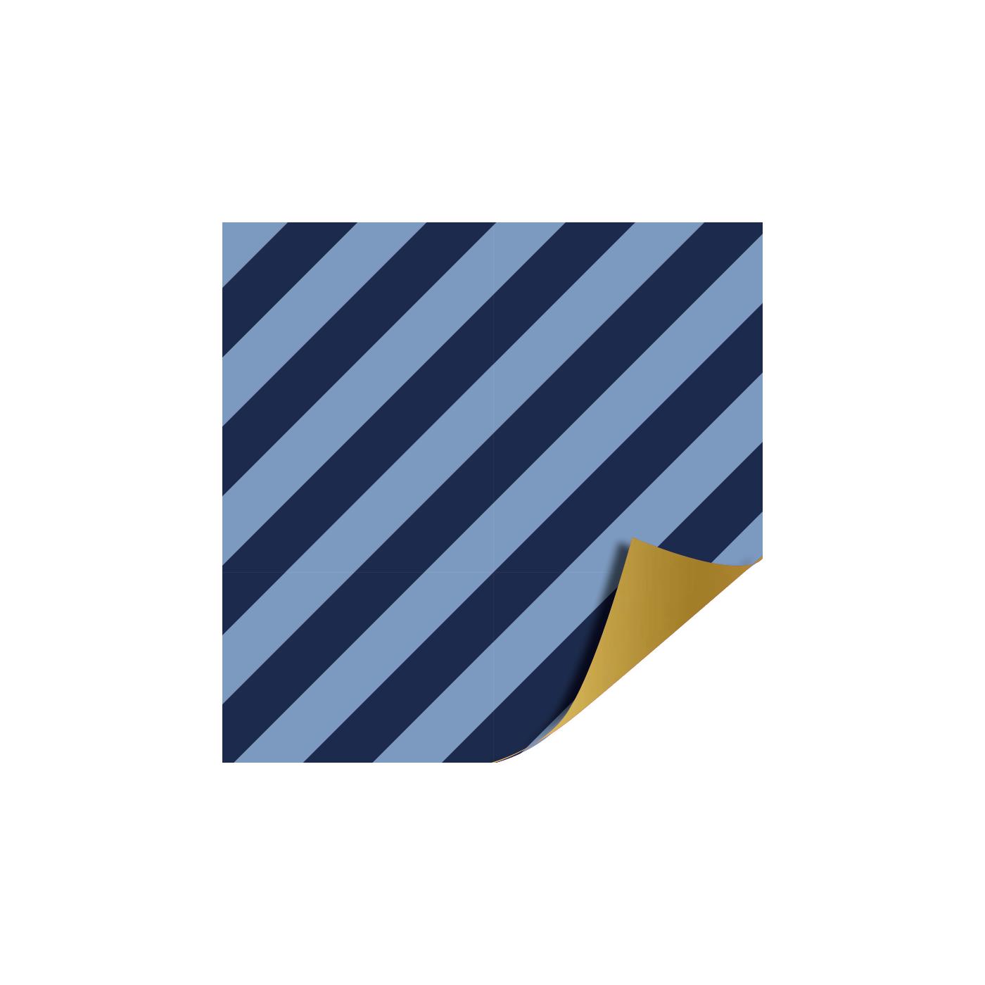 Toonbankrol 50cm 100m streep blauw/goud
