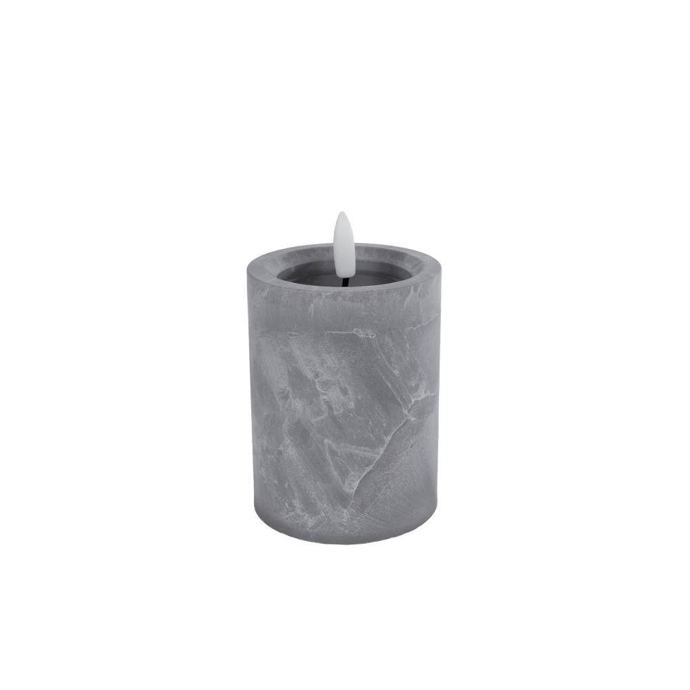 LED Kaars vlameffect  betonkleur 10cm