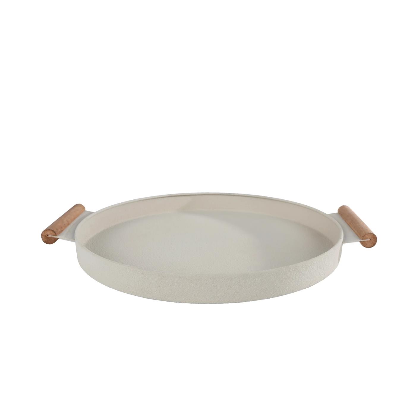 Dienblad Ray beige metaal 42x36x3cm