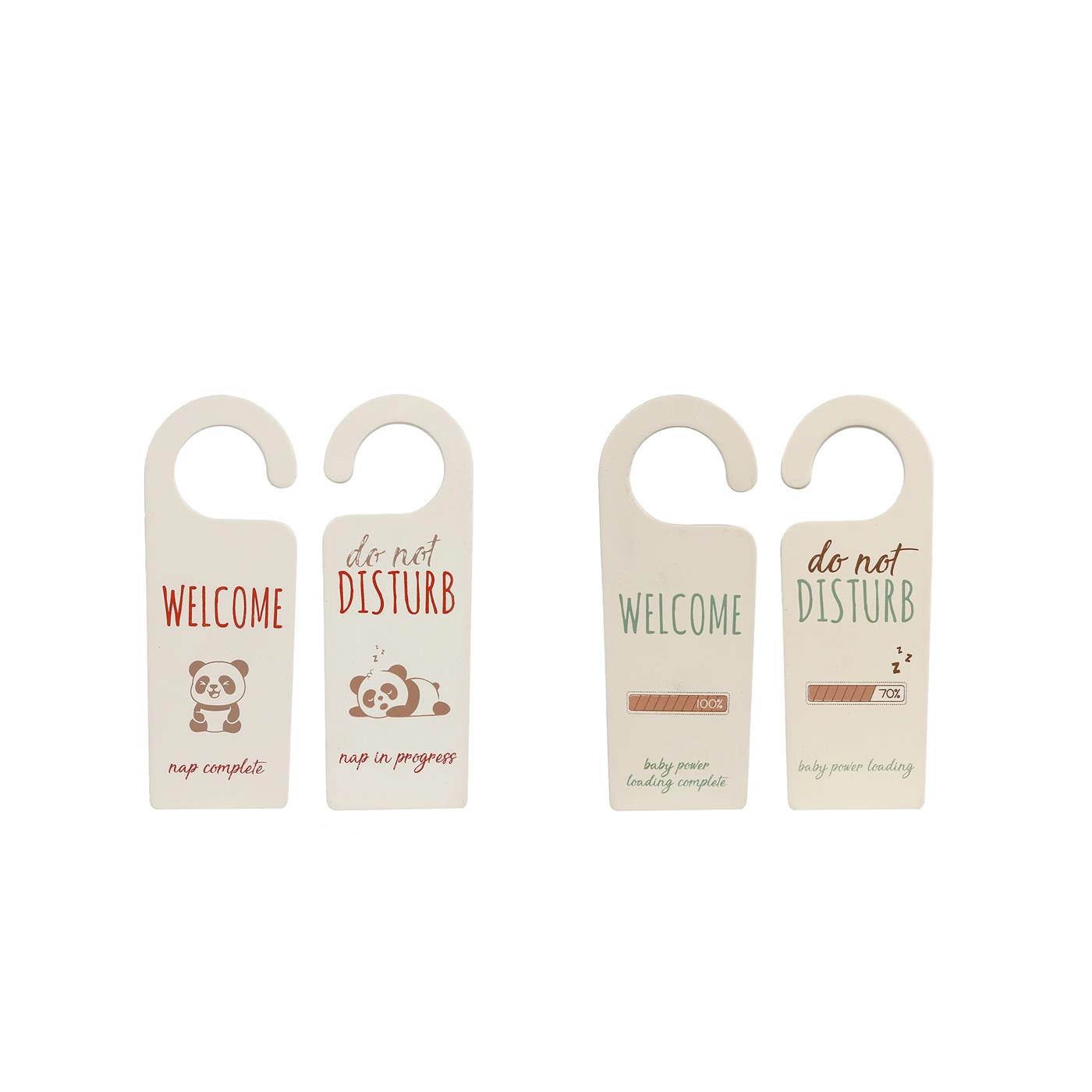 Deurhanger Welcome/Disturb hout 7x20xcm