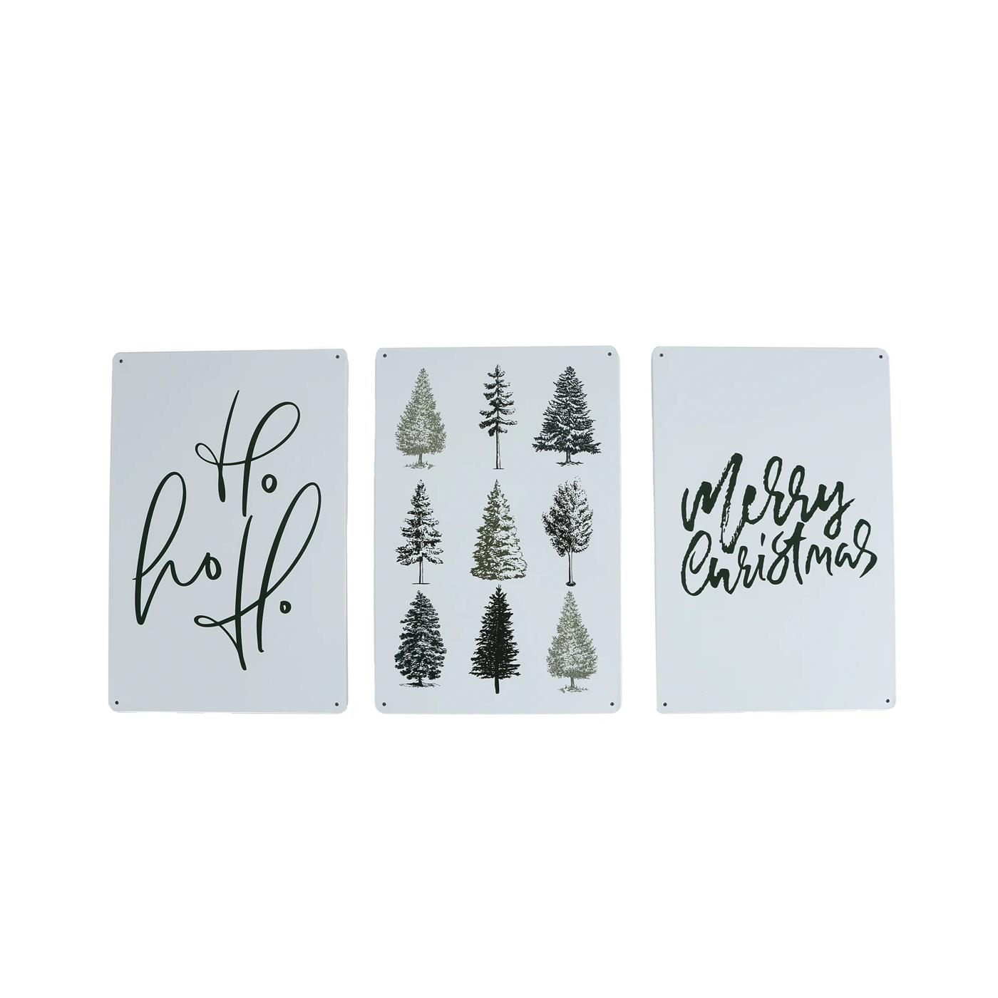 Wandbord Xmas metaal 20x30x0,5cm