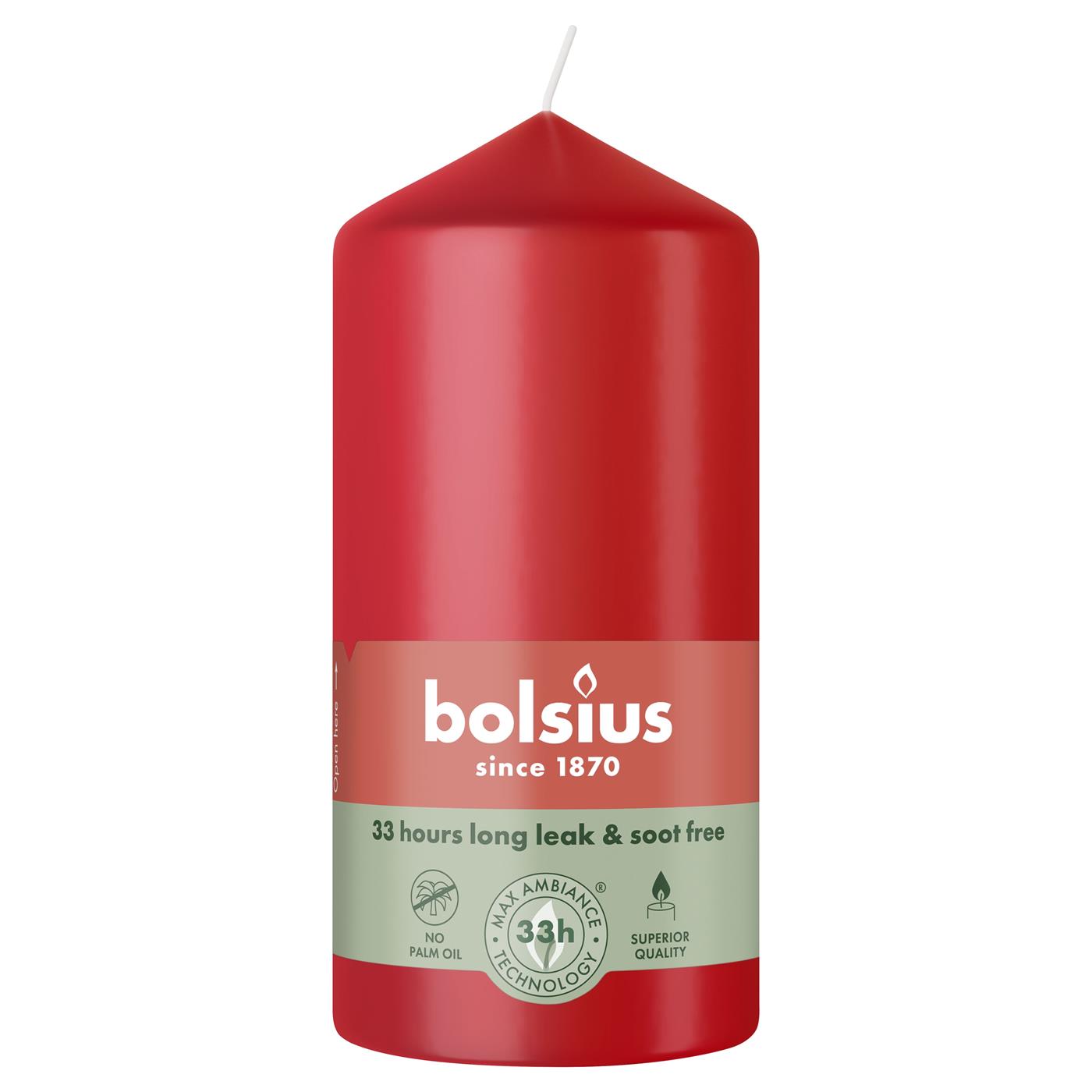 Bolsius Stompkaars 120/58 Delicaat Rood