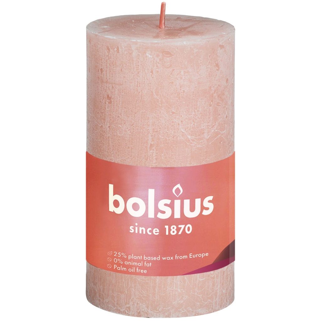 Bolsius Rustiek stompkaars 100/50 Roze