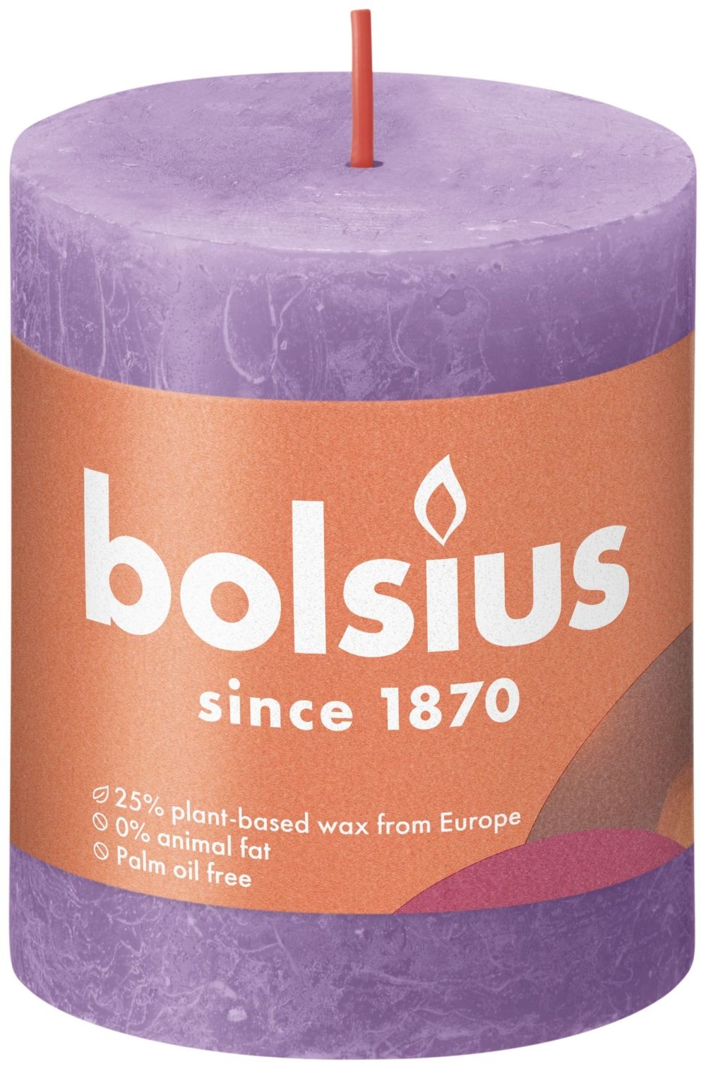 Bolsius Rustiek stompkaars 80/68 Violet