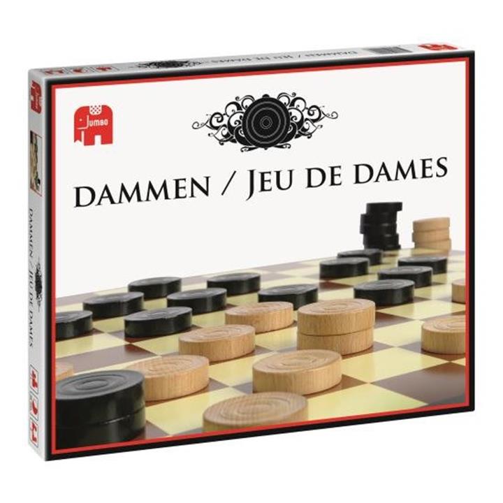 SQUARE Dambord 100 Velden – Mahoniehout – 40 X 40 Cm – Met Gedraaide Houten Stenen – Voor 14+ Jaar