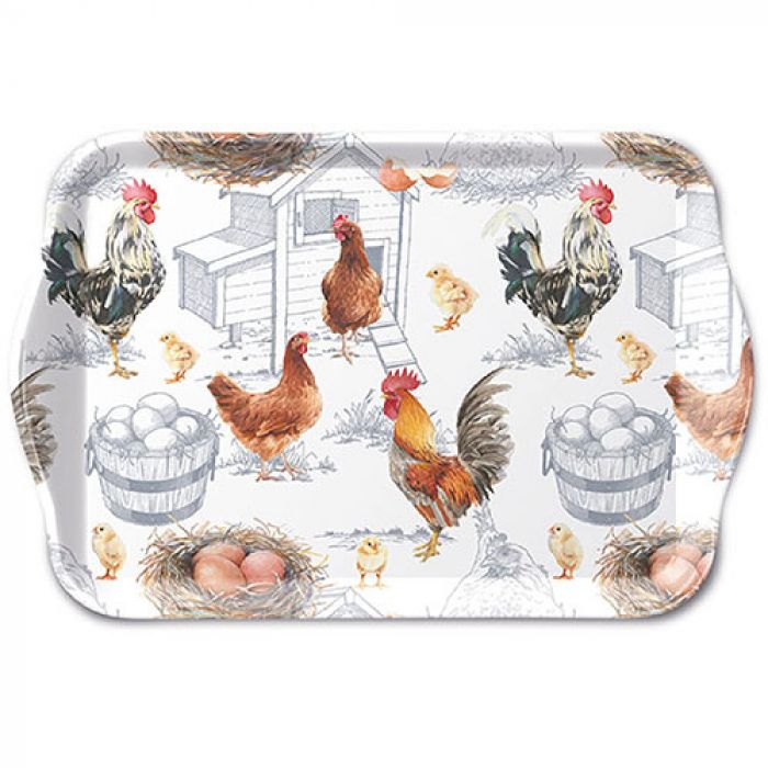 Ambiente Tray Chicken Farm 13x21cm
