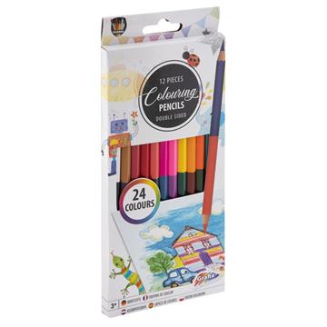 Grafix 12 Duo kleurpotloden in etui