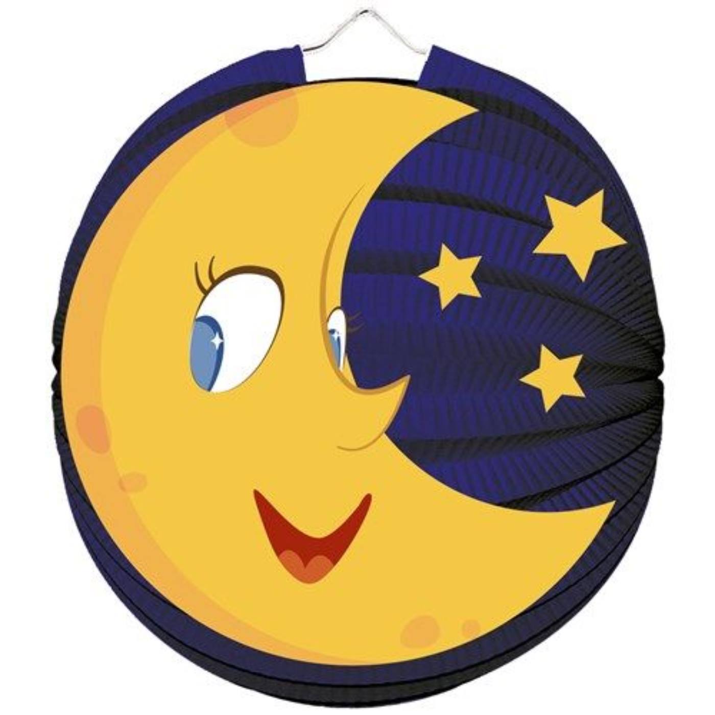 Ballonlampion Maan Ø23cm donkerblauw