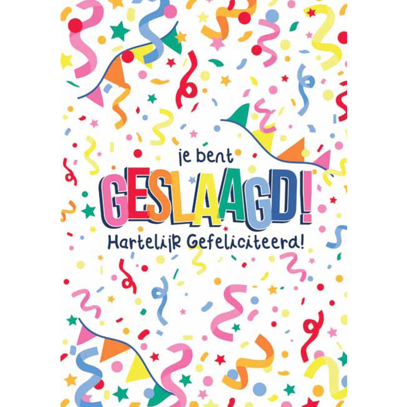 Wenskaarten geslaagd pak a 10 stuks