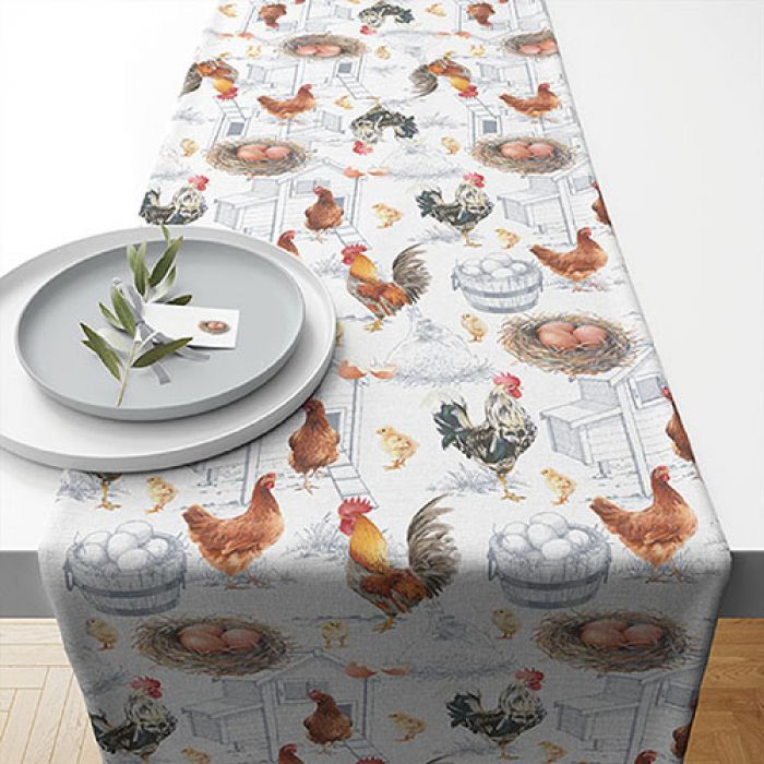 Ambiente Tafelloper Chicken Farm 40x150