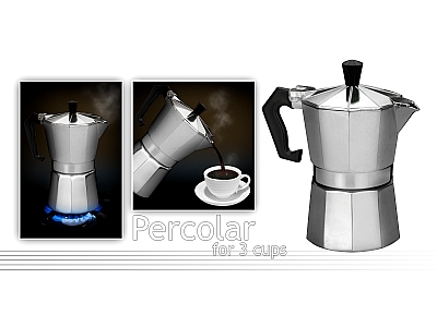 Espressomaker percolator voor 3 kopjes