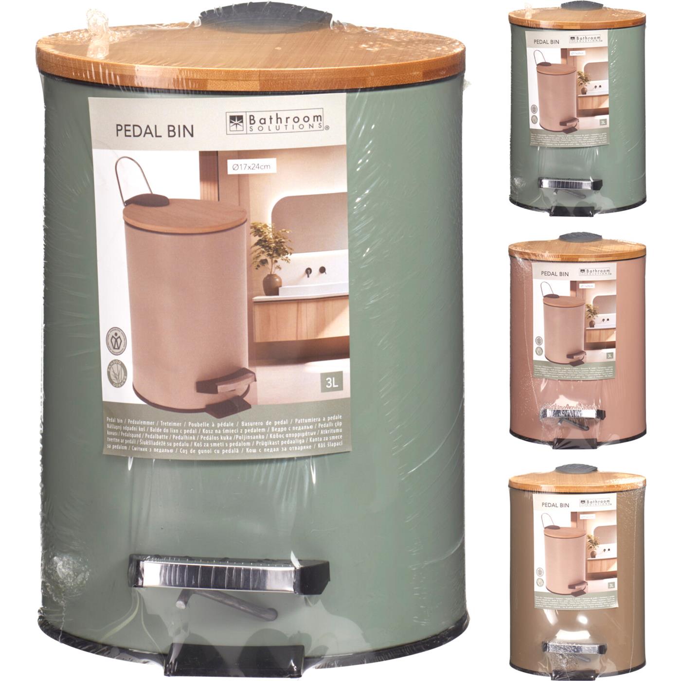 Pedaalemmer 3 liter 3ass kleur