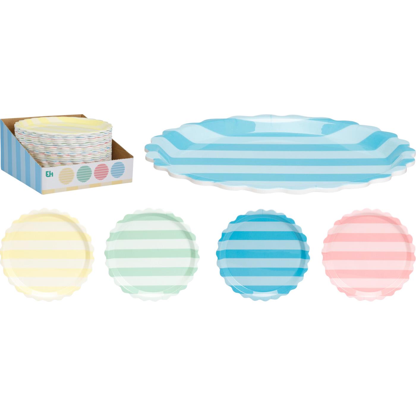 Bord plat melamine ø20cm streep