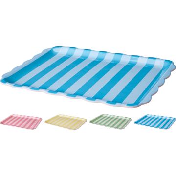 Dienblad melamine 37x29cm streep