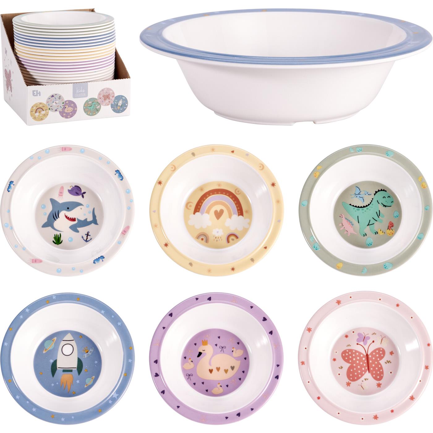 Schaal melamine 400ml 6ass