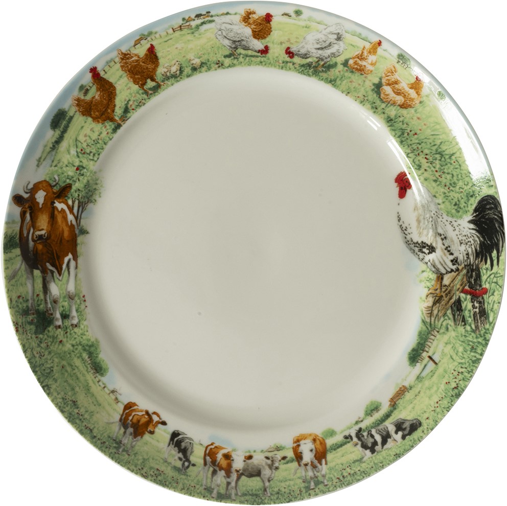 Wiebe's Farm Bord koe kip Ø25cm 6st