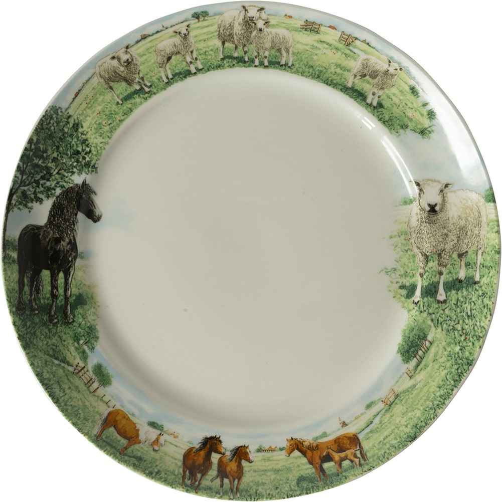 Wiebe's Farm Bord paard schaap Ø25cm 6st