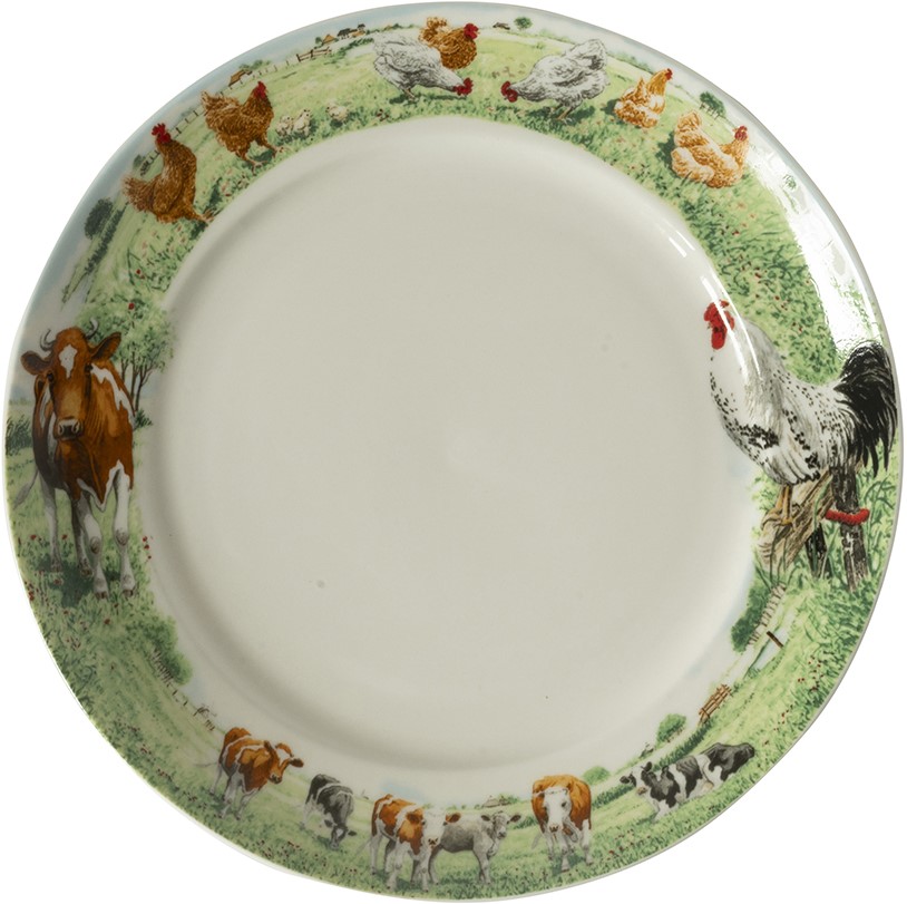 Wiebe's Farm Bord koe kip Ø21cm 6st