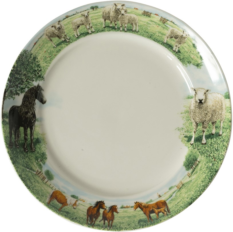 Wiebe's Farm Bord paard schaap Ø21cm 6st