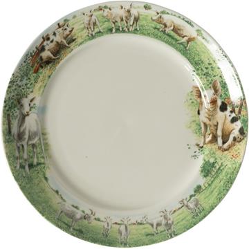 Wiebe's Farm Bord geit varken Ø21cm 6st