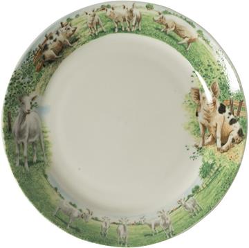 Wiebe's Farm Bord geit varken Ø18cm 6st