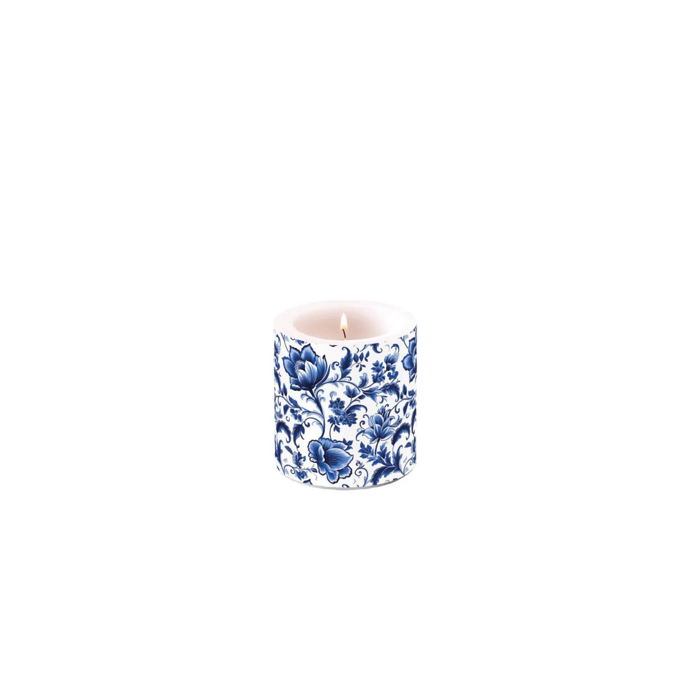 Ambiente Kaars small delft blauw florals