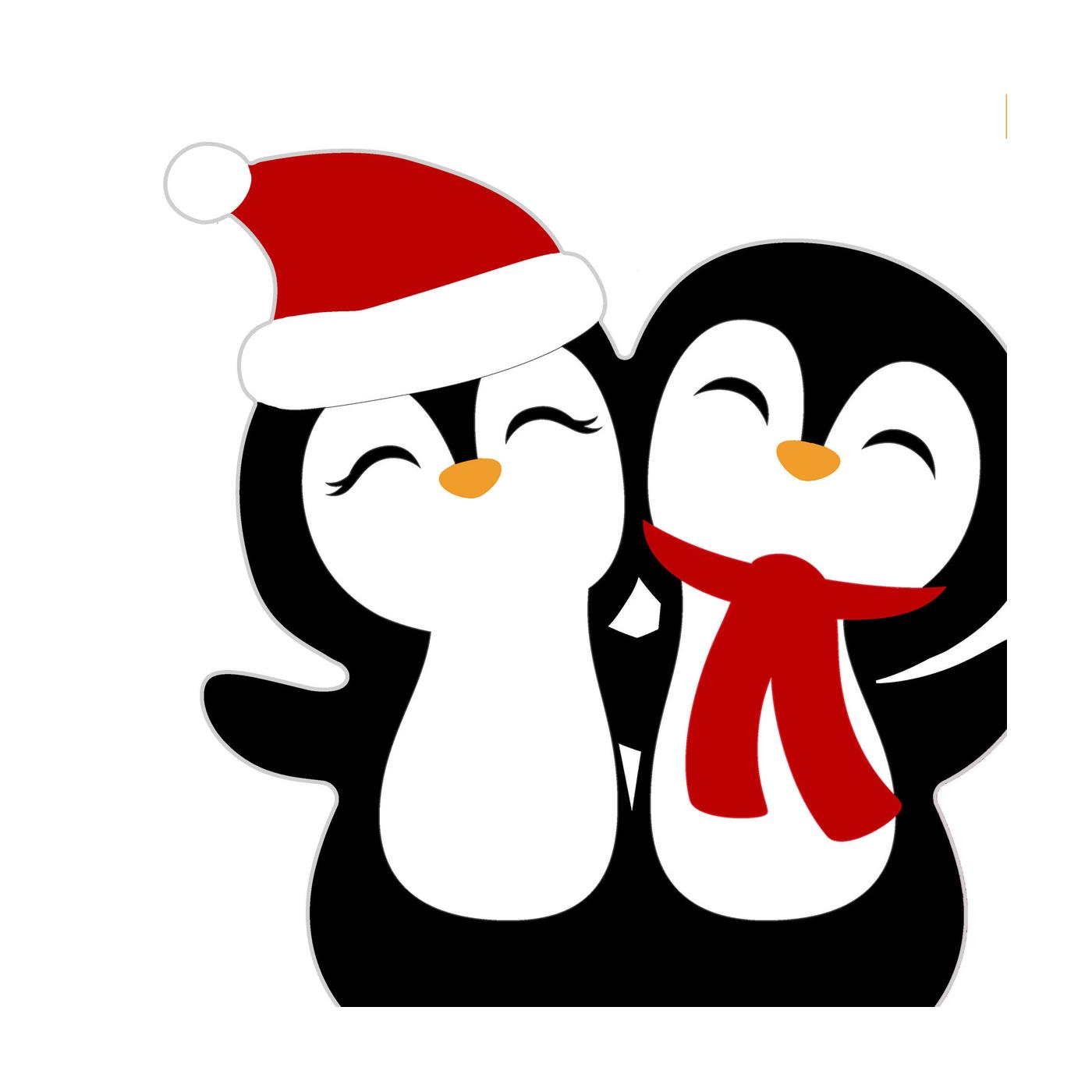 Duni Servetten Penguin Santas 33cm