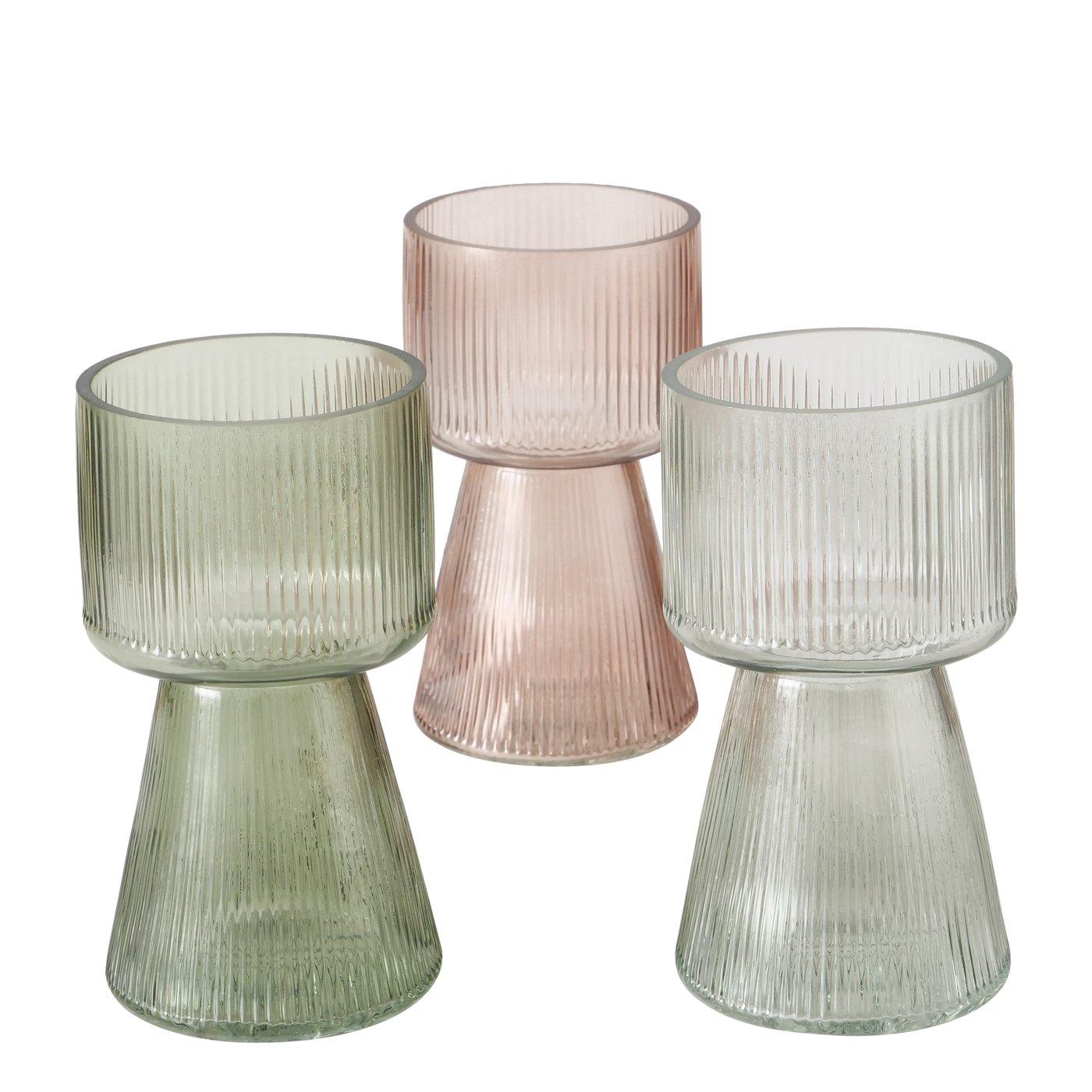 Boltze Home Vaas Imano glas Ø10xH18cm