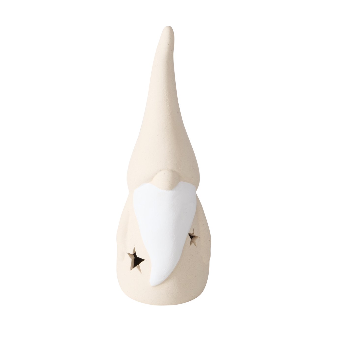 Kabouter Prilo steen met LED H16cm beige