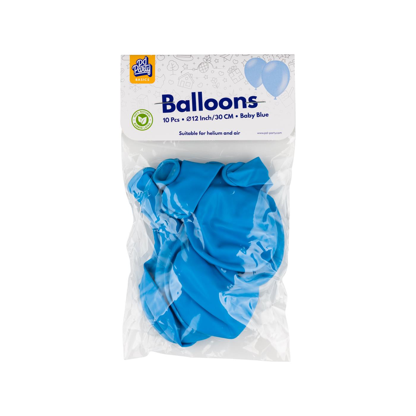 Paperdreams ballonnen 10 pcs Baby blauw
