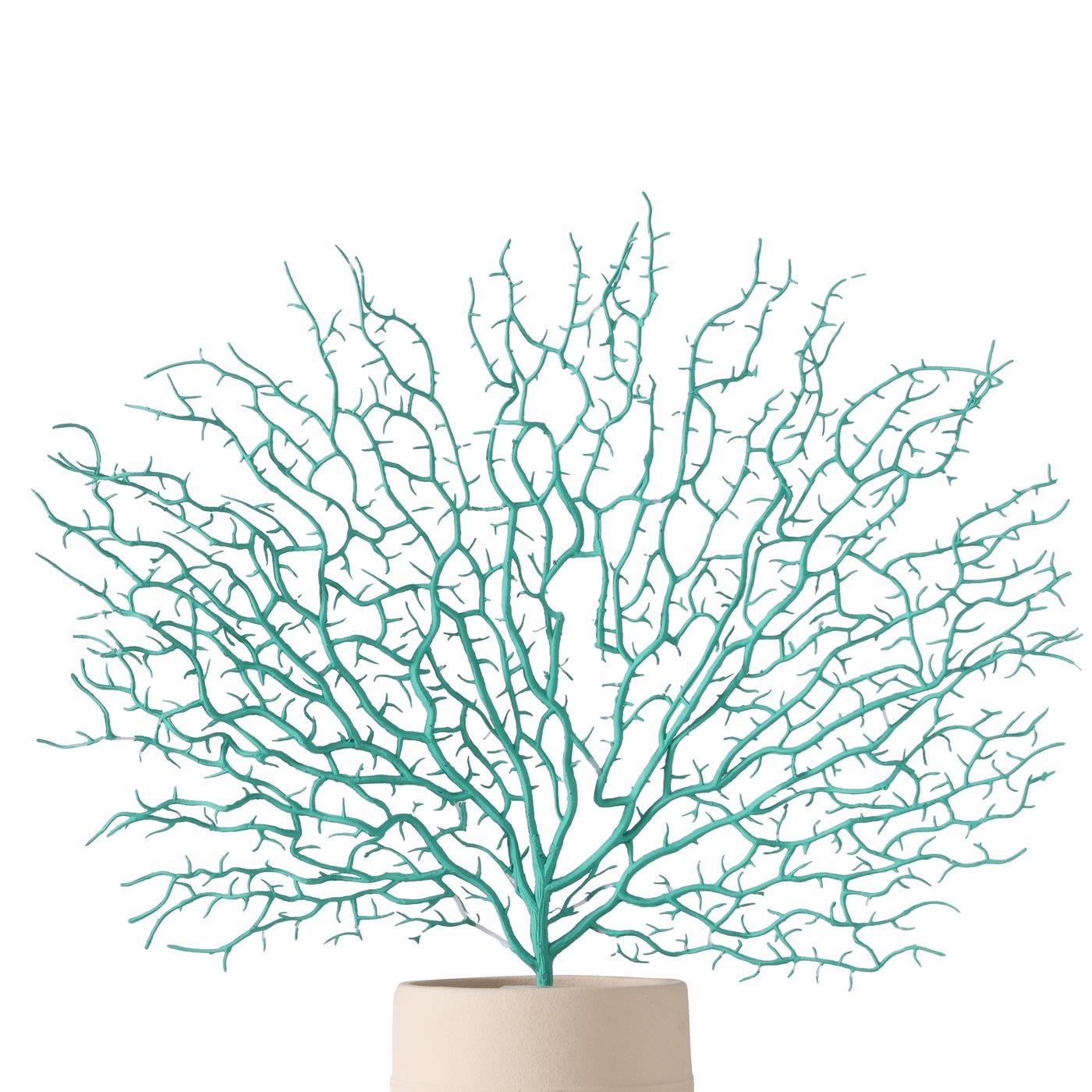Decoratietak koraal turkoois 46cm