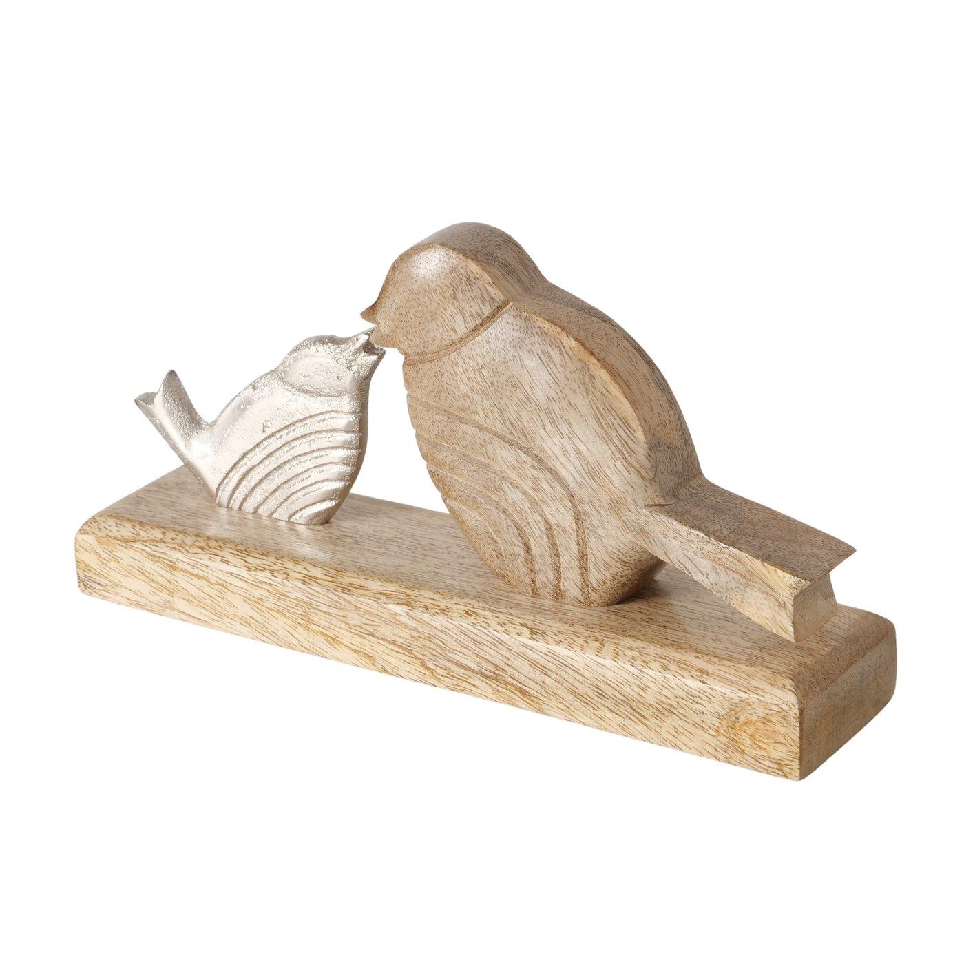 Beeld vogel met jong 23x5x12cm