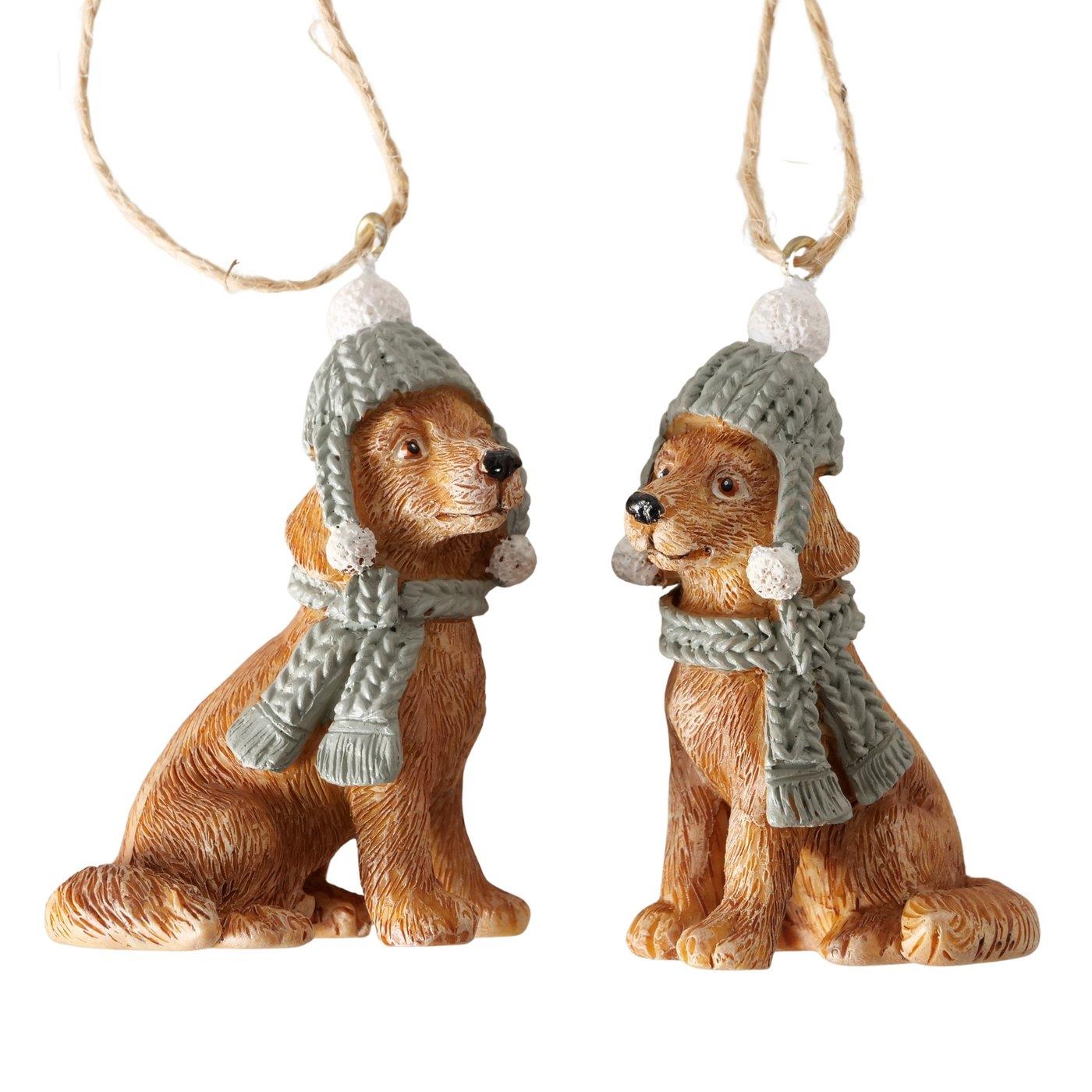 Boltze Home Kersthanger Hond H6cm