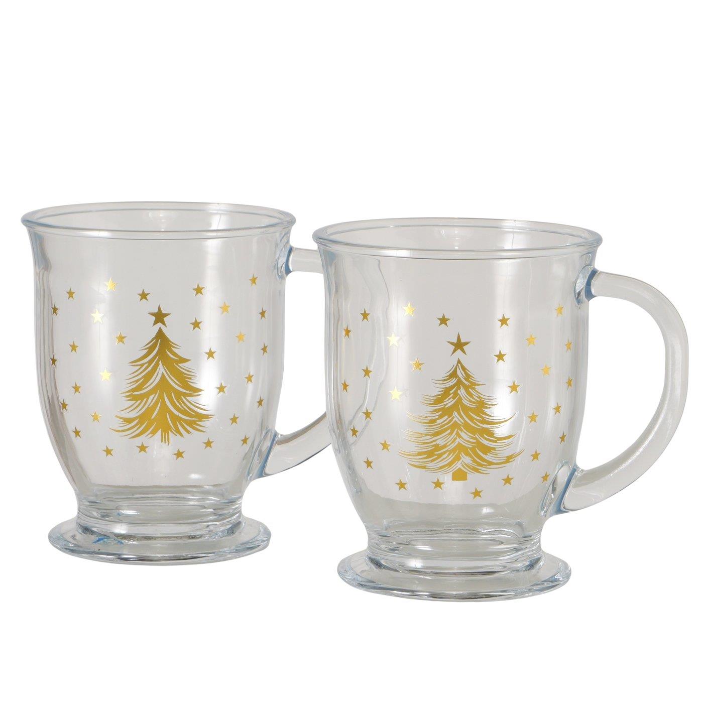 Boltze Home Mok 490ml glas kerstboom