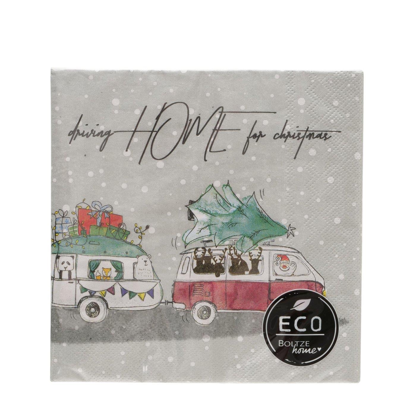 Boltze Home Servetten Kerst Camper 33cm
