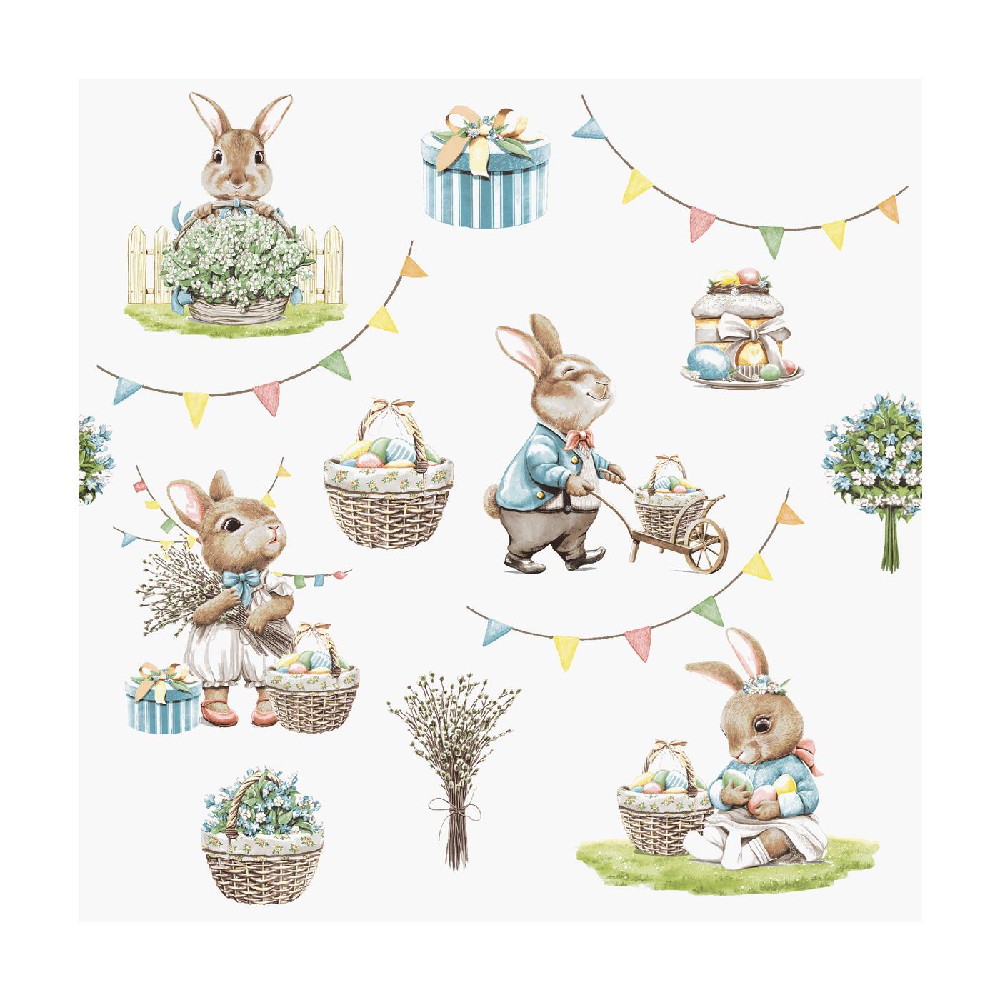 Duni Servetten Bunny Joy 33cm