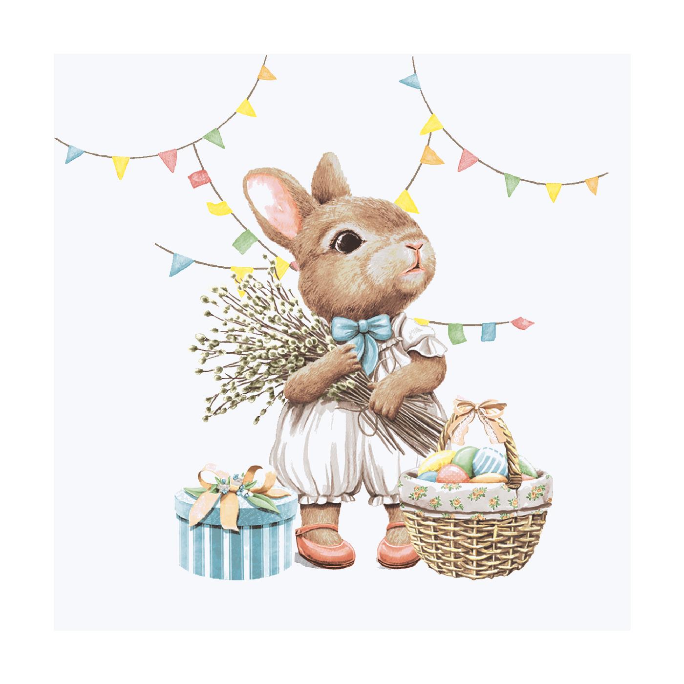 Duni Servetten Bunny Joy 24cm