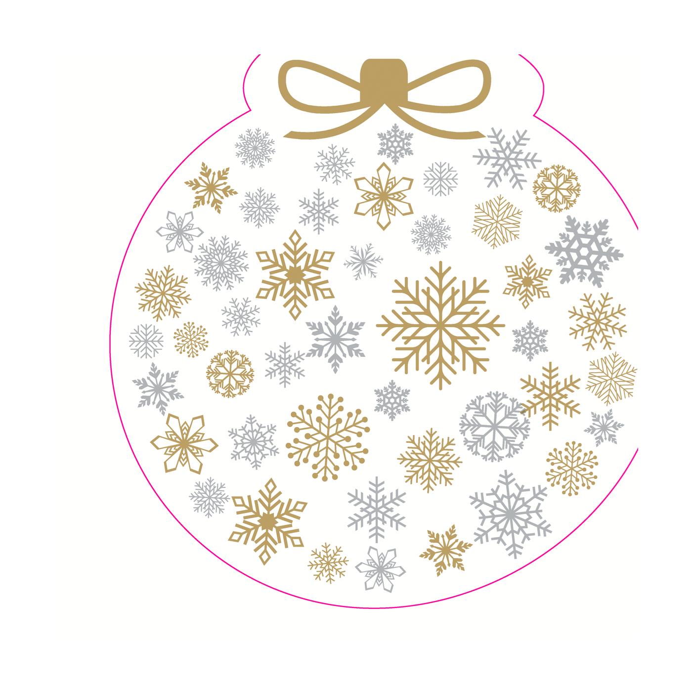 Duni Servetten Snowflake Bauble 33cm