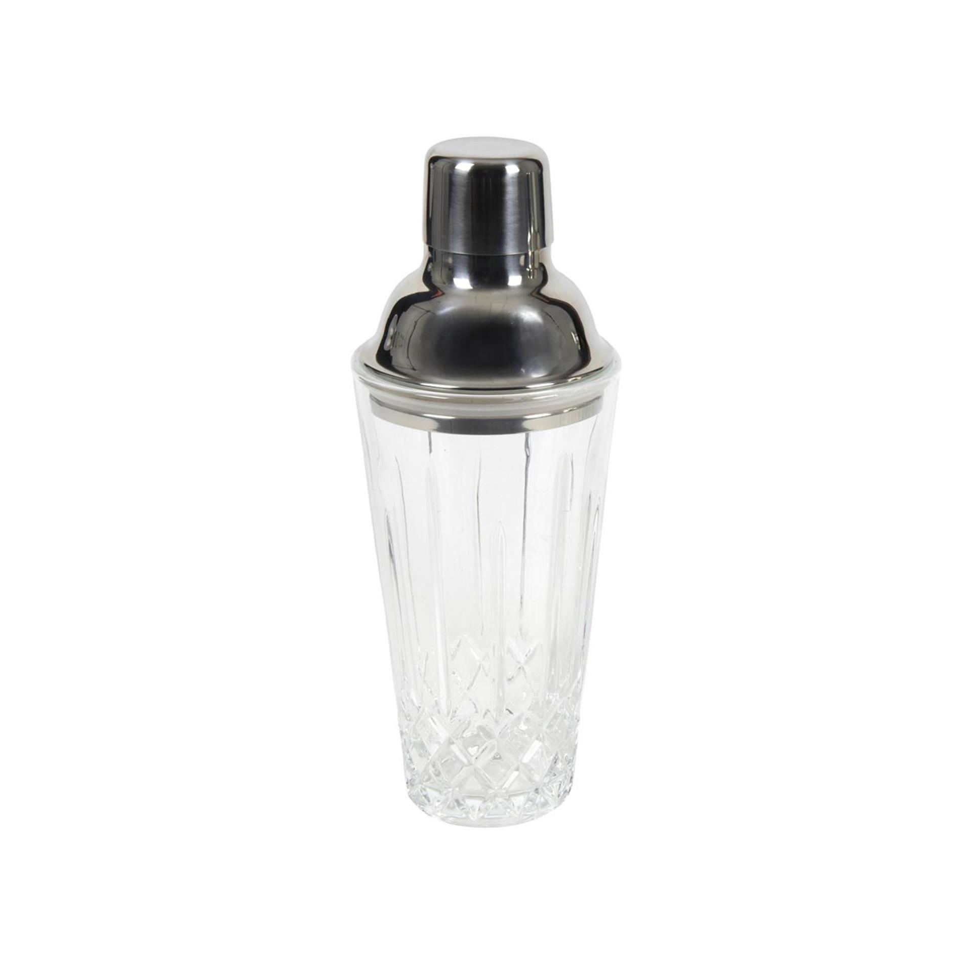 Cocktailshaker diamond glas 22x8,5cm