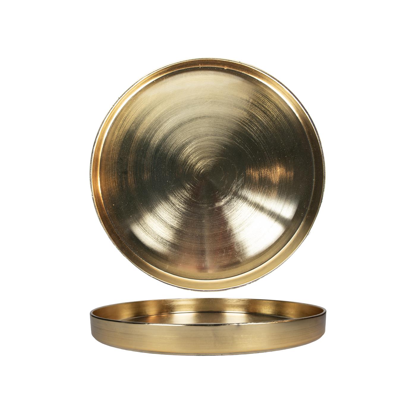 Dienblad goud Ø36x2,5cm