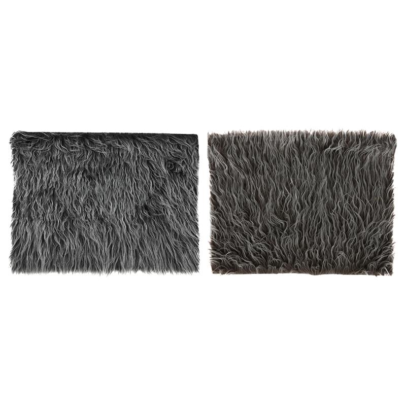 Kleedje lang haar 40x30cm bruin/grijs