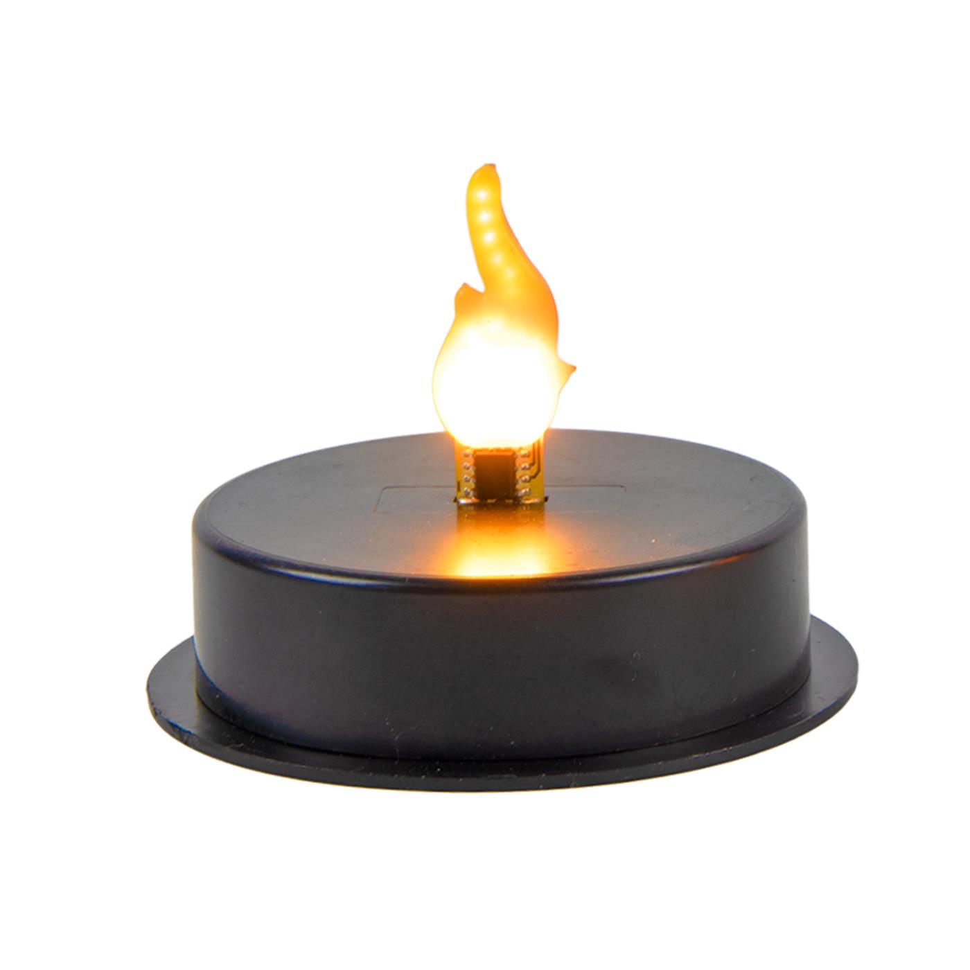 LED maxilicht vlam effect zwart 6,5cm
