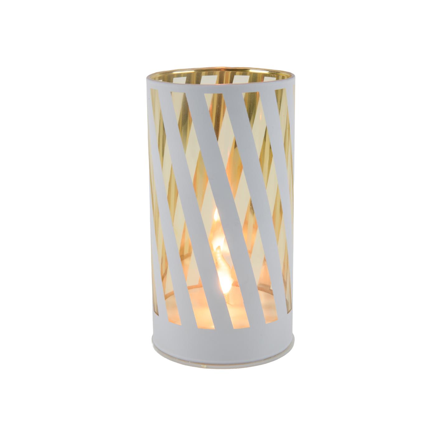 LED Lichtje stripe wit Ø8x15cm