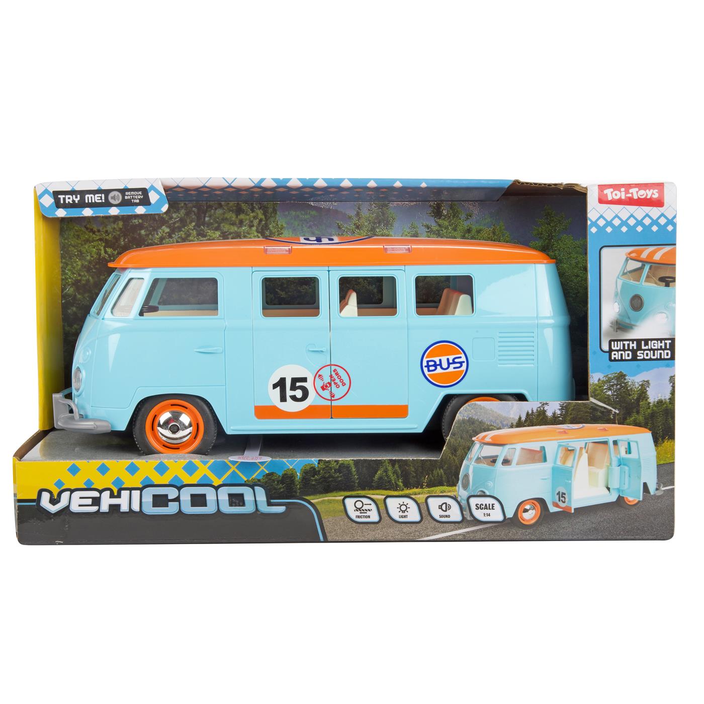 Vehicool Retro bus 27cm -frictie +L-G