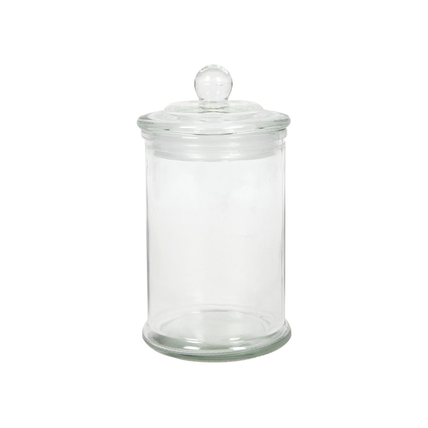 Voorraadpot glas knop Ø8x14,5cm