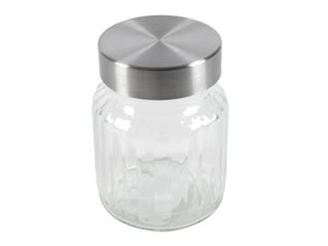 Voorraadpot lines glas H10,5cm 300ml